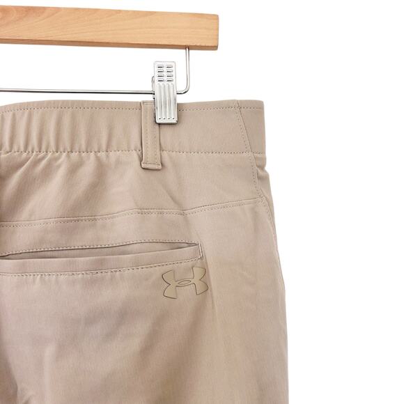 Under Armour Tan Flat Front Chino Golf Pants Sz 36x30 - Picture 3 of 4